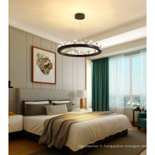 Lampes suspendues en cristal décoratives rondes réglables pour la décoration moderne de la maison et de l&#39;hôtel